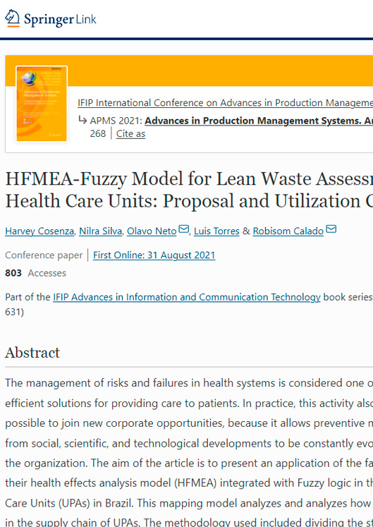 HFMEA-Fuzzy Model for Lean Waste Assessment in Health Care Units: Proposal and utilization cases
