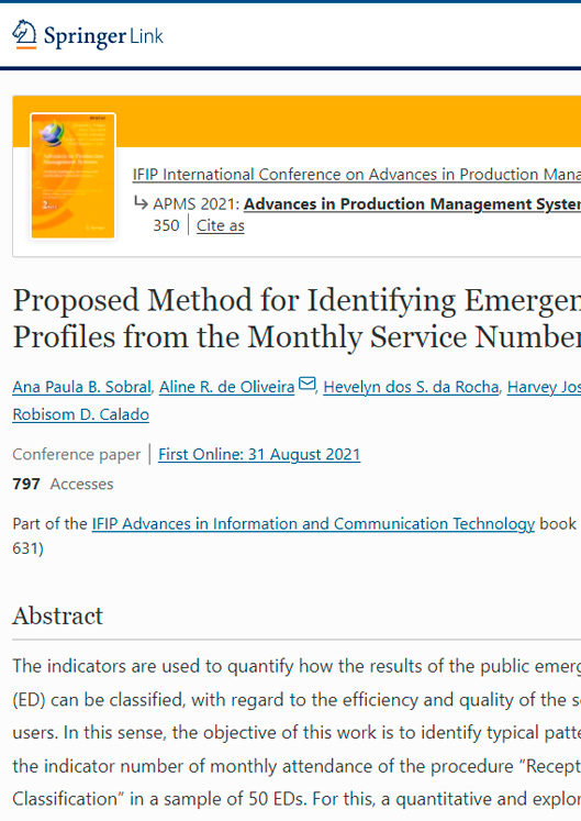 Proposed Method for Identifying Emergency Unit Profiles from the Monthly Service Number