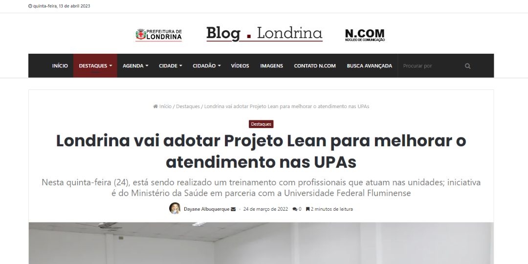 Londrina vai adotar Projeto Lean para melhorar o atendimento nas UPAs