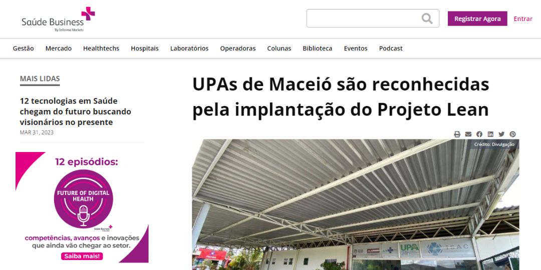 UPAs de Maceió são reconhecidas pela implantação do Projeto Lean