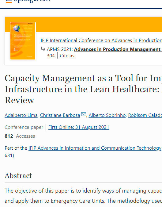 Capacity Management as a tool for improving infrastructure in the Lean Healthcare: a systematic review