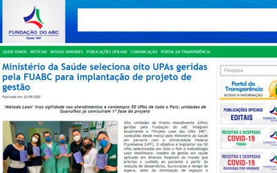 Ministério da Saúde seleciona oito UPAs geridas pela FUABC para implantação de projeto de gestão
